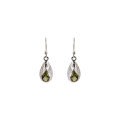 925 Sterling Silver Teardrop Earrings with Genuine Peridot Gemstones – Timeless Elegance for Every Occasion