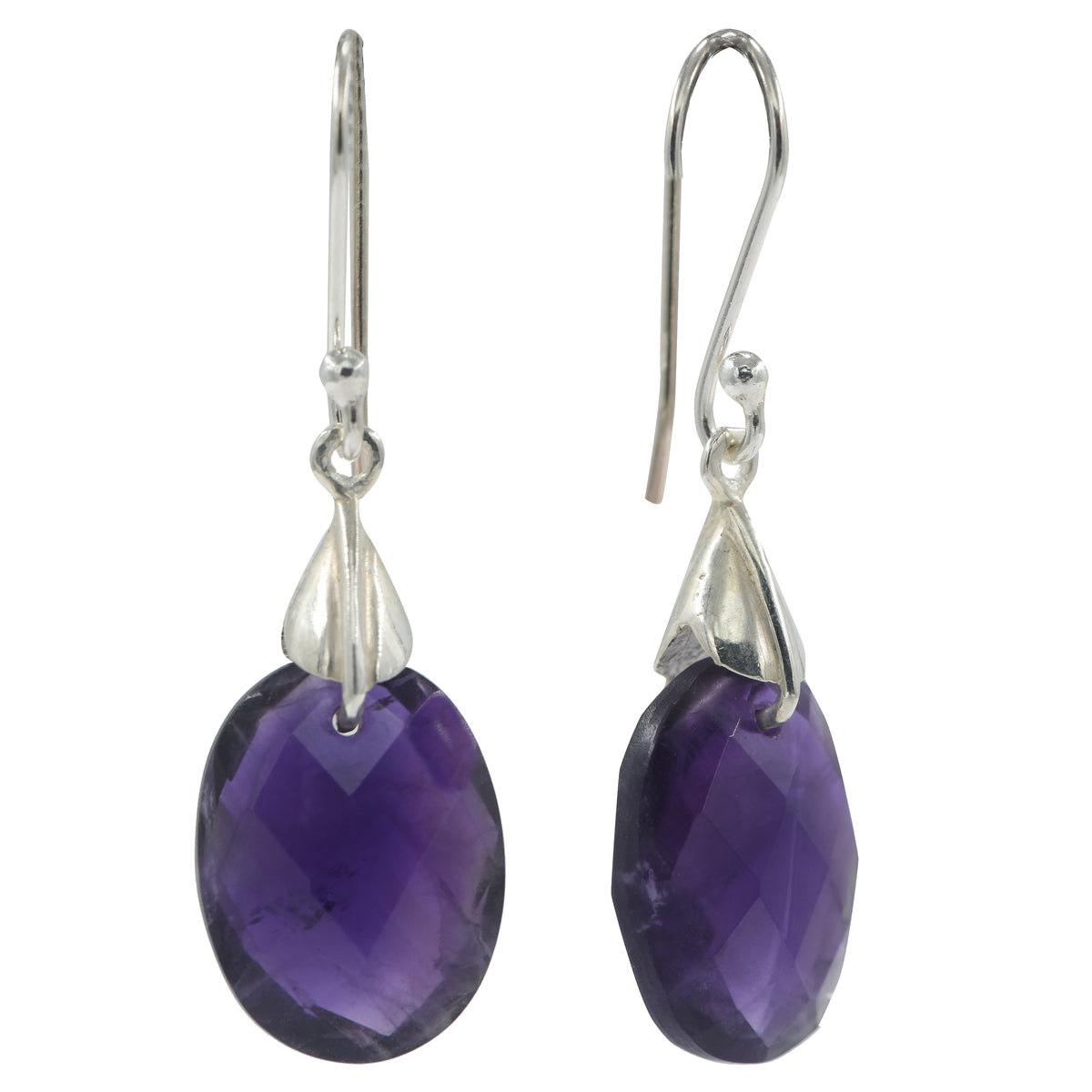 925 Silver Amethyst Earrings – Unique Gemstone Jewelry for Women and Girls | Natural Amethyst for Spiritual Wellness