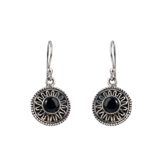 925 Luxury Sterling Silver Earrings for Women – Handcrafted with Black Onyx Stone, Elegant Statement Jewelry for Any Occasion