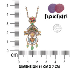 925 Sterling Silver Gold Plated Multistone Necklace for Women | Designer Handmade Jewelry | Vibrant Party Wear|| (Copy)