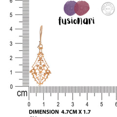 925 Stering Silver Elegant Filigree Gold-Plated Earrings – Vintage-Inspired Statement Jewelry for Women
