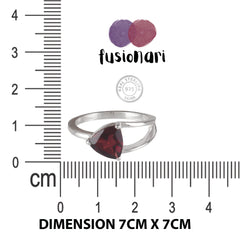 925 Silver Garnet Ring – Stunning Red Gemstone Sterling Silver Jewelry, Handcrafted Luxury Women’s Ring for Party & Daily Wear