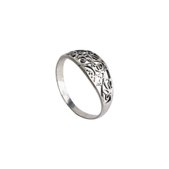 925 Elegant Sterling Silver Filigree Ring – Intricate Vintage Design for Timeless Beauty, Perfect for Everyday or Special Occasions