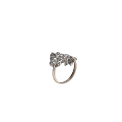 925 Vintage Sterling Silver Ring, Intricate Detailing, Elegant Statement Jewelry for Women, Timeless Design