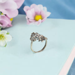 925 Vintage Sterling Silver Ring, Intricate Detailing, Elegant Statement Jewelry for Women, Timeless Design