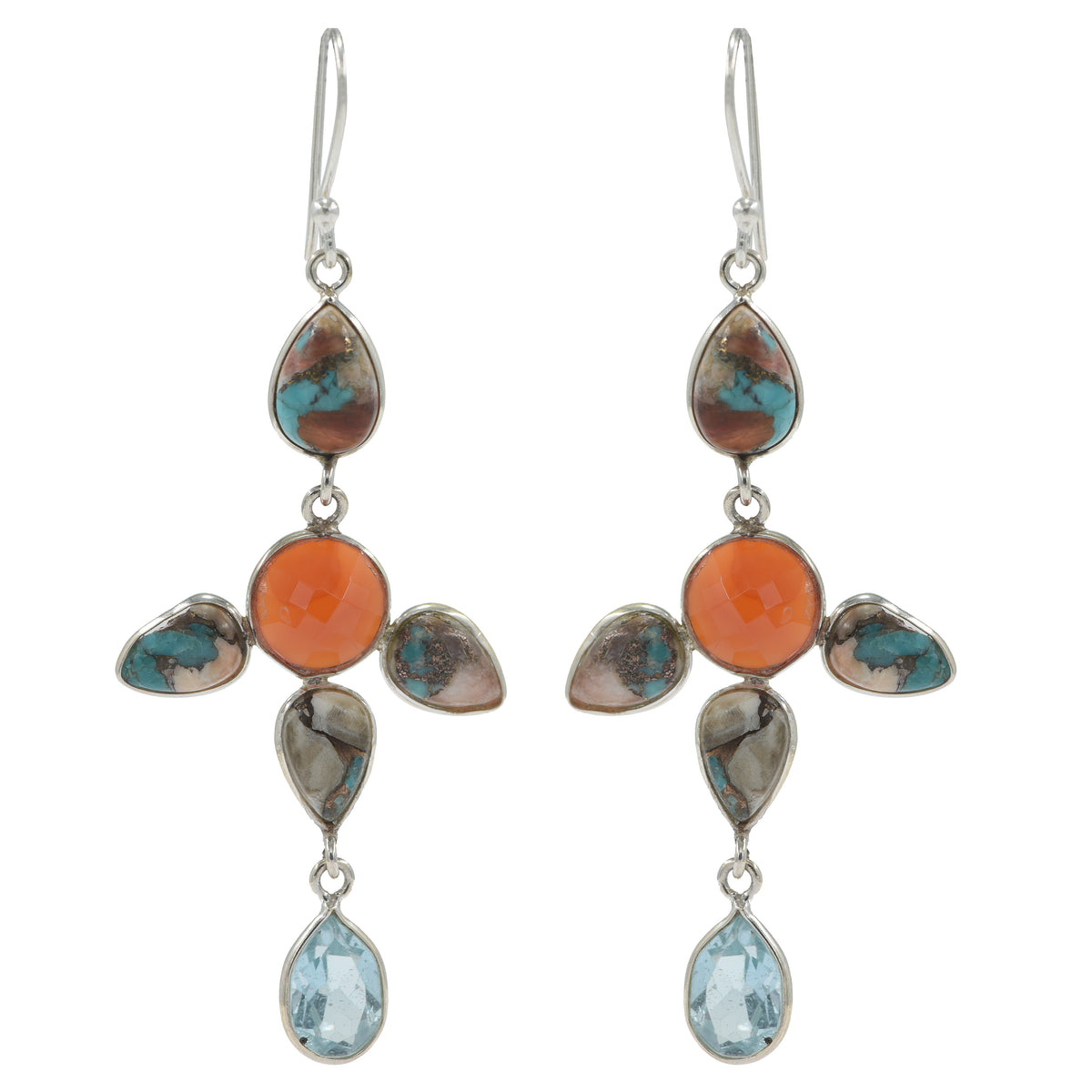 925 Silver Multi-Stone Earrings – Vibrant Gemstone Jewelry for Women | Stunning Mixed Gemstones | Ideal Gift for Women