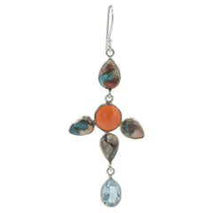 925 Silver Multi-Stone Earrings – Vibrant Gemstone Jewelry for Women | Stunning Mixed Gemstones | Ideal Gift for Women