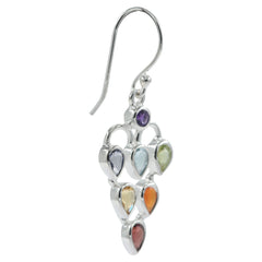 Silver Chakra Stone Earrings – Beautiful chakra stones for balance and energy. Perfect gift for women