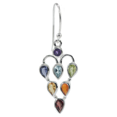 Silver Chakra Stone Earrings – Beautiful chakra stones for balance and energy. Perfect gift for women