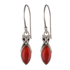 925 Sterling Silver Carnelian Earrings for Women Natural Stone Jewelry