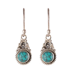 925 Sterling Silver Turquoise Earrings for Women Natural Stone Jewelry