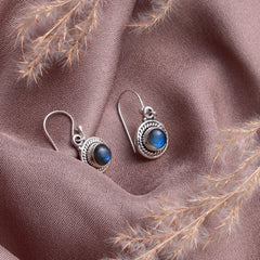 925 Sterling Silver Labradorite Earrings for Women Natural Stone Jewelry