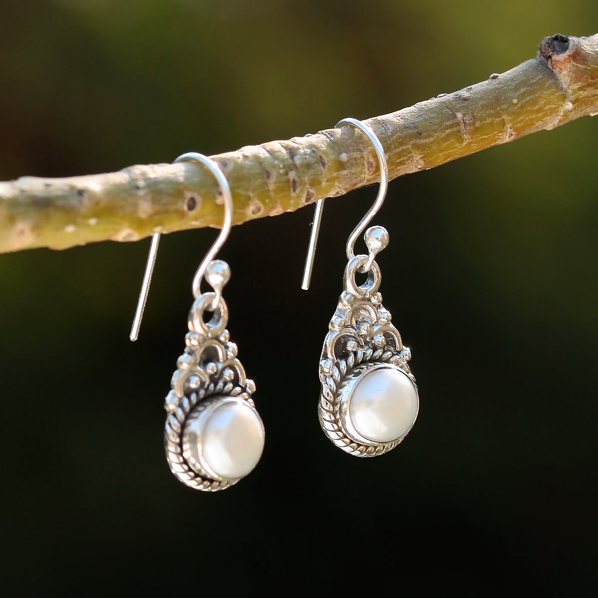 925 Sterling Silver Pearl Earrings for Women Natural Jewelry