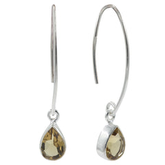 925 Silver Citrine Stone Earrings – Natural citrine gemstones for positivity, abundance, and energy. A perfect gift for women