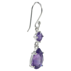 925 Silver Amethyst Earrings – Stunning natural amethyst stones for calming energy. Perfect healing gift for wome