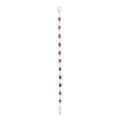 925 Stunning Sterling Silver Garnet Bracelet Elegant Timeless Beauty for Every Occasion and Sophisticated Look