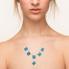 925 Sterling Silver Turquoise Necklace – Elegant, Minimalist Design with Stunning Blue Gemstones for Everyday and Special Occasions (Copy)