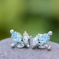 925 Elegant Sterling Silver Jewelry Handcrafted Blue Topaz Earrings & Gemstone Designs for Weddings, Parties, and Everyday Elegance