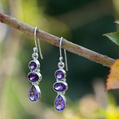 925 Silver Amethyst Earrings – Stunning natural amethyst stones for calming energy Perfect healing gift for women