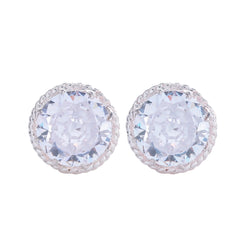 925 Sterling Silver Zircon Eartops – Elegant Handcrafted Jewelry for Every Occasion