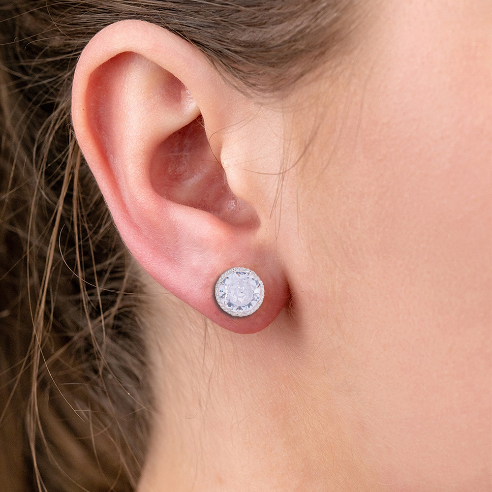 925 Sterling Silver Zircon Eartops – Elegant Handcrafted Jewelry for Every Occasion