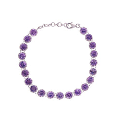 925 Stunning Sterling Silver Amethyst Bracelet Elegant Timeless Beauty for Every Occasion and Sophisticated Look