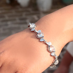 925 Exquisite Moonstone Stone Bracelet in Sterling Silver – Elegant and Timeless Jewelry for Every Occasion