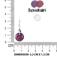 Purple Turquoise Drop Earrings – Elegant Sterling Silver Dangle Jewelry