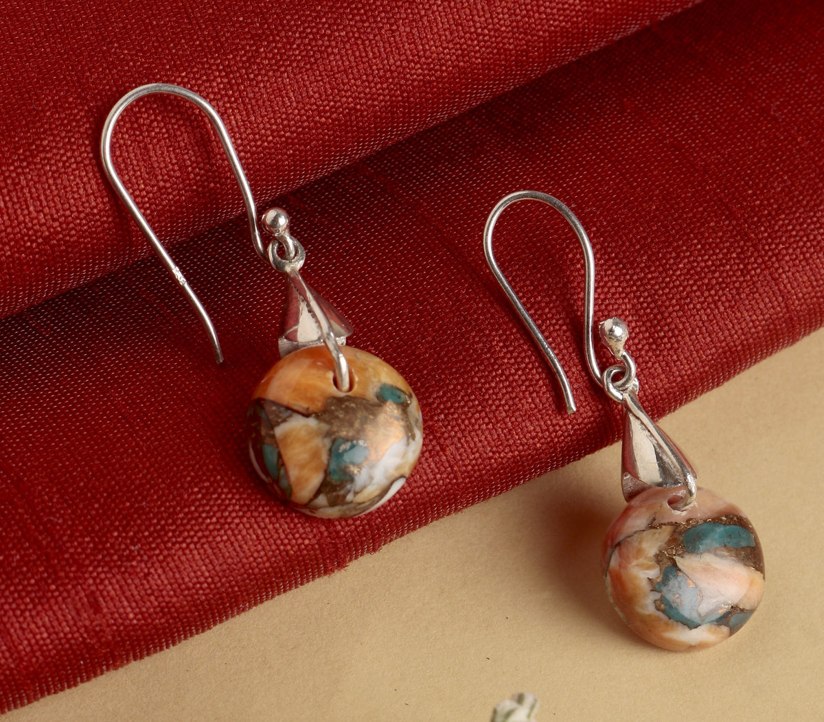 925 Sterling Silver Multi Turquoise Earrings for Women | Handcrafted Blue Gemstone Jewelry | Bohemian Artistic Design