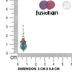 925 Sterling Silver Blue Chalcedony Earrings for Women | Handcrafted Gemstone Jewelry | Classic and Stylish Design |