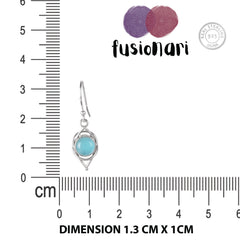 925 Sterling Silver Blue Chalcedony Earrings for Women | Handcrafted Gemstone Jewelry | Classic and Stylish Design | Size 3x1 cm