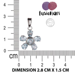 925 Sterling Silver Blue Topaz Pendant Necklace for Women with 18" Chain | Handmade Gemstone Jewelry | Sparkling Blue Stone | Elegant Gift for Her