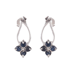 925 Sterling Silver Blue Sapphire Earrings for Women | Luxury Birthstone Jewelry