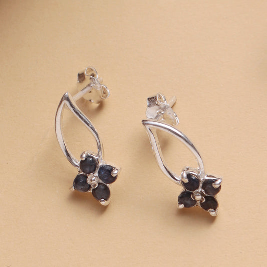 925 Sterling Silver Blue Sapphire Earrings for Women | Luxury Birthstone Jewelry