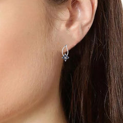 925 Sterling Silver Blue Sapphire Earrings for Women | Luxury Birthstone Jewelry
