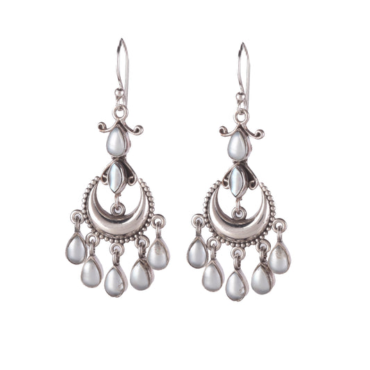 925 Sterling Silver Pearl Earrings for Women | Elegant Handmade Wedding Jewelry