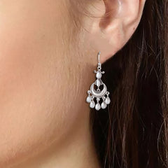 925 Sterling Silver Pearl Earrings for Women | Elegant Handmade Wedding Jewelry