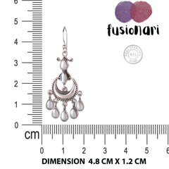 925 Sterling Silver Pearl Earrings for Women | Elegant Handmade Wedding Jewelry
