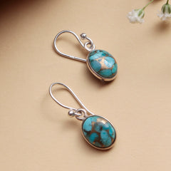 925 Sterling Silver Turquoise Earrings for Women | Boho Statement Jewelry
