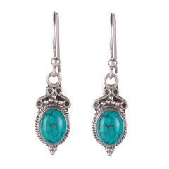 925 Sterling Silver Turquoise Earrings for Women | Handmade Spiritual Jewelry