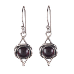925 Sterling Silver Garnet Earrings for Women | January Birthstone Jewelry Gift