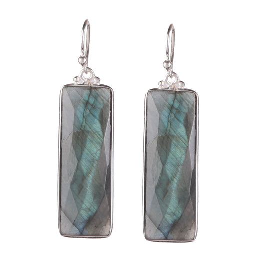 925 Sterling Silver Labradorite Earrings for Women | Natural  Gemstone Jewelry