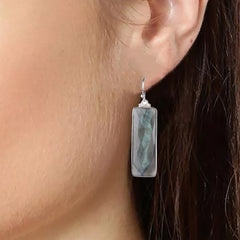 925 Sterling Silver Labradorite Earrings for Women | Natural  Gemstone Jewelry