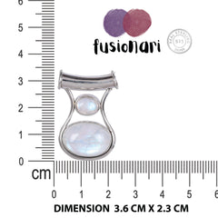 925 Sterling Silver Moonstone Pendant Necklace for Women with 18" Chain | Handmade Gemstone Jewelry | Healing Energy | Luxury Gift