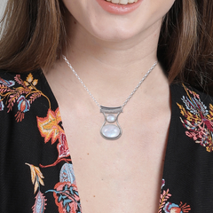 925 Sterling Silver Moonstone Pendant Necklace for Women with 18" Chain | Handmade Gemstone Jewelry | Healing Energy | Luxury Gift