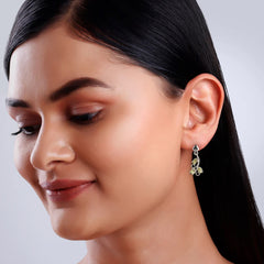 925 Sterling Silver Peridot Earrings for Women | Handcrafted Yellow Gemstone Jewelry | Bright Elegant Accessory