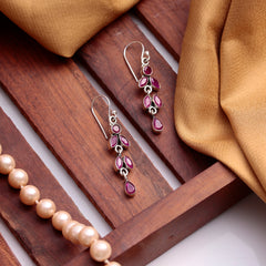 925 Silver Ruby Stone Earrings  –Handmade, Vibrant Energy, Elegant Handmade Jewellery Gift for Women, Classic and Timeless Design