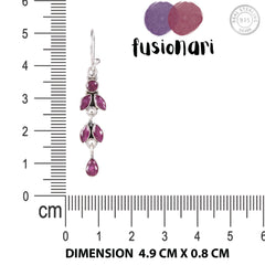 925 Silver Ruby Stone Earrings  –Handmade, Vibrant Energy, Elegant Handmade Jewellery Gift for Women, Classic and Timeless Design