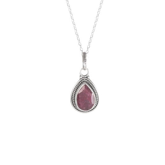 925 Sterling Silver Ruby Pendant – Elegant & Timeless Design