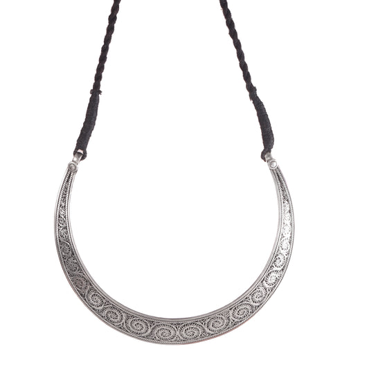Fusionari 925 Sterling Silver Necklace for Women | Handcrafted Silver Jewelry | Elegant Daily Wear Designer Piece